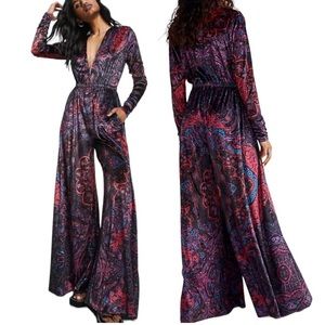 Free People Multicolor Paisley Jumpsuit